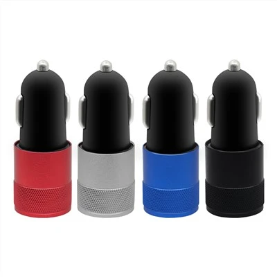 Carregador de cotxe de telèfon mòbil electrònic dual USB portàtil
